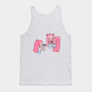 pink girls Tank Top